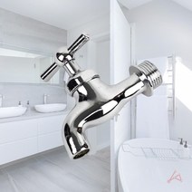 황동주물 세탁기호스 일자가로 수도꼭지 수전