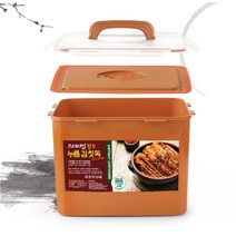장아찌 청 올라옴 방지 누르는 매실통 대형밀폐용기 김장준비물 김장김치 절임통 김장, 1개, 황토김칫독2.7L x2개