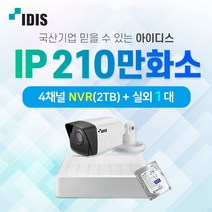 국산 IDIS 아이디스 210만화소 IP 실외1대 CCTV 자가설치세트 네트워크 PoE (HDD 2TB 포함)