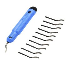 디버링툴 의추가 블레이드가 있는 디버링 도구 금속 수지 및 인쇄 가장자리 작업용 파이프 예술 작업에 적, 01 blue and black