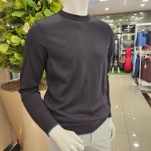 [슈페리어] FW 남성 베이직 라운드 니트 티셔츠 ICC2361 인천논현, 블랙, 100