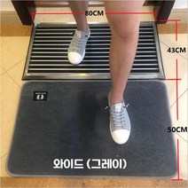 신발 먼지 제거 발판 소독 세척 업소용 입구 바닥 출입구 흙털이 물기제거, E. 그레이_와이드