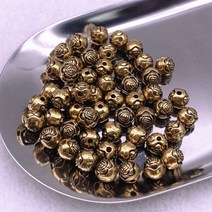 쥬얼리 제작 용 플라워 볼 ABS 비즈 골드/실버 도금 스페이서 DIY 참 팔찌 6mm 8mm, 03, 6mm(100pcs)