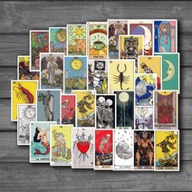 타로카트 타로 카드 운세 죽음 그래피티 스티커 60 개 자동차 문구 컴퓨터 노트북 Adesivi Adesivos 공예 용품