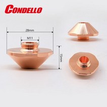 Condello-레이저 노즐 싱글 레이어 직경 28mm H15 PD Precitec HANS 섬유 기계 부품 레이저 커팅 헤드 용, CHINA, 7.0mm, D28-PD-S