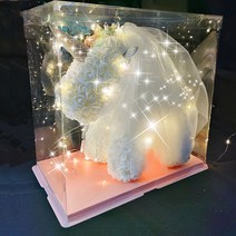 결혼기념일 1주년 선물 곰돌이꽃 장미 곰돌이 a01, D