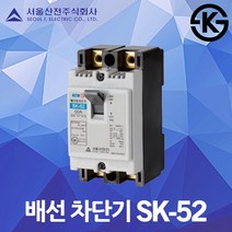 서울산전 배선 차단기 국산 KS SK-52 20A 30A 40A 50A 가정용 주택용 산업용 MCCB NFB 50AF 5kA 전기 분전함 산업용 전기 차단 두꺼비집 배선용차단기, 배선 SK-52 30A