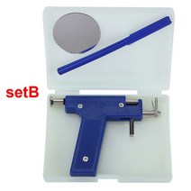 건열멸균기 고압멸균소독기 공간살균기 멸균기 미용실 적외선 소독기 일회용 귀 코 바디 배꼽 피어싱 건 스터드 98 개 포함 멸균 도구 키트 보석, 1.Blue Gun