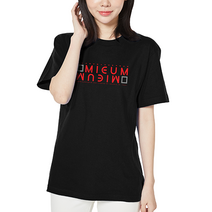 아이엠스톡 110~3XL 가로 한글 반팔티 남녀공용 블랙