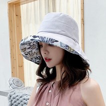 겨울방한모자 여자 모자 양동이 Panamanian 사계절 어부 빅 가장자리 양면 태양 바이저 Sunhat
