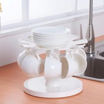 주방 회전식 머그컵 찻잔 걸이 커피잔 거치대 9p 부엌