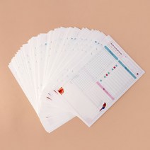 6공 다이어리속지 A5 앵무새 45매 데일리 플래너 리필, 상세페이지 참조
