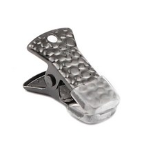 Doreen 상자 조각 패턴 실리콘 철 클립 보석 연구 결과 총 블랙 실버 색상 20x10mm 10PCs, gun black