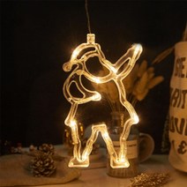 크리스마스 램프 LED 흡입 컵 창문 매달린 조명 휴일 크리스마스 장식 조명 실내 야외 벽 장식, 산타 클로스