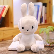 미피 봉제인형 러블리 토끼 피규어 웨딩 인형 흰토끼 쿠션 여자 침대 아동 털 장난감 선물, 흰색, 25센티