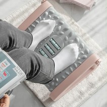 사무실 책상 밑 조립식 6단계 높이 조절 롤러 마사지 레그디 지압 발 받침대 바닥 미끄럼방지, 블랙