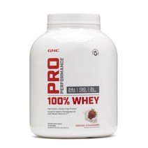 GNC 프로 퍼포먼스 유청 크리미 스트로베리 맛, 2163.2g, 1개