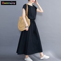 퀸앤조이 미녀77 핫해핫해 밴딩 간절기 원피스