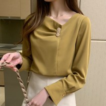 제이에프케이 복고풍 캐주얼 단추 블라우스[AXB6BL240A]