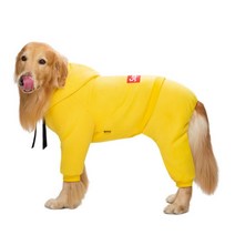 골든 리트리버 옷 대형견 외출복 후드티, 38야드(95-120파운)1파운=0.45kg, J