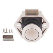 캠핑카 액세서리 부품 지름 20mm 푸시 잠금 RV 캐러밴 보트 서랍 래치 버튼 잠금, 진주 니켈