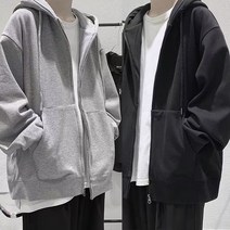 리트넛 기본 내츄럴 핏 얇은 간절기 후드 집업 남여공용