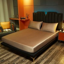 패밀리 가족 부부 더블 침대 호텔형 퀸 사이즈 싱글 더블 세미 보유 천연 뽕나무 실크 장착 시트 실크 딥 매트리스 커버 맞춤형 크기 럭셔리 고급 침구 시트, 200x220x25cm, 밝은 회색