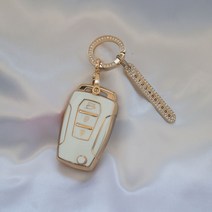 스이웨 삼성-쌍용 골드라인 스마트키케이스+큐빅키홀더+큐빅전화번호판, 쌍용, 화이트