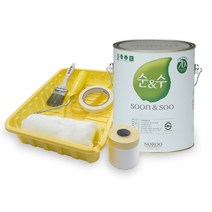 노루페인트 순앤순 친환경 수성 벽면 페인트 4L + 부자재 도구 세트, 아이보리3, 4000ml, 1세트