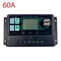 태양광 태양열 컨트롤러 충전 태양전지 MPPT/PWM 광 충전 컨트롤러 12V 24V 전지 패널 배터리 레귤레이터 2, 06 60A