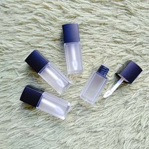 빈립 글레이즈 튜브 립밤 병 리필용 립글로스 DIY 화장품 용기 5ml 립스틱 투명한 서리 4 개, 01 5ml_01 플라스틱, 01 Black