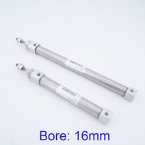 소형유압실린더 가이드실린더 스테인레스 스틸 미니 실린더 보어 16mm 스트로크 ~ 200mm CDJ2B 복동/단동, 12 125mm_01 Double acting