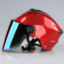 빅사이즈 헬멧 오토바이 스쿠터 특대형 XXXXL 4XL 대형 안전모 자외선 차단, 레드 컬러렌즈