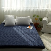 웰베딩 국산 9존 굿슬립 7cm 침대 요 토퍼 매트리스, 누빔 블루