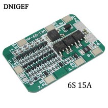 1S 2S 3S 4S 5S 6S 3A 15A 20A 30A 리튬 이온 배터리 18650 충전기 PCB BMS 보드 드릴 모터 Lipo 셀 모듈, [07] 6S 15A
