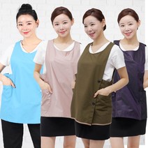 레뷰가운 VAE255 원피스앞치마 치과 요양보호사 카운터 화장품 앞치마, VAE255 퍼플M, 1개