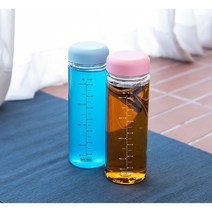 어썸프로젝트 마이보틀 트라이탄 눈금 인쇄 내열 물병 물통 보틀 500ml, 일반캡, 퍼플, 화이트