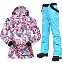 스키복 스노우보드 세트 여성 겨울 눈 정장 여성 및 의류 방풍 방수 야외 재킷 및 바지 여성