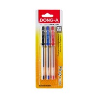 파인테크 중성펜 혼합 3색세트 (0.25mm/흑+청+적)