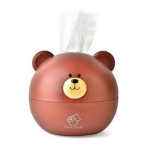 귀여운 곰 티슈 박스 북유럽 롤 페이퍼 냅킨 홀더 티슈 페이퍼 둥근 모양 티슈 박스 컨테이너 홈 거실 장식, 갈색