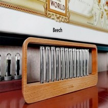 진공관시계 탁상시계 RGB 글로우 튜브 리듬 펑크 유리, 1.Beech Shell