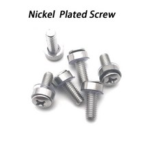 M4 M5 M6 M8 장착 클립 나사 케이지 너트 세트 볼트 서버 캐비닛 랙용 사각형 구멍 메트릭 와셔 하드웨어, [05] M6x20 screw (20pcs), [03] Nickel-plated Screw