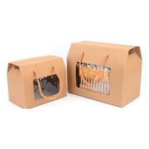 크라프트 투명창포장박스 손잡이박스 끈상자 베이킹 마카롱케이스 상품권 정사각형 패키지제작 용, 소, 상품선택