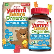 Yummi Bears Organics Complete Multi Vitamin and Mineral Supplement Gummy Vitamins for Kids 90 Cou, One Color, One Size