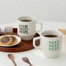 니드 레터링 머그컵 감성 빈티지 카페 머그잔, 블랙