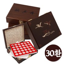 공진단 나무 상자 30환 고급 선물 박스 환약 경옥고 청병 한약상자 한의원, 공진단 상자(나무/한지/밤색), 공진단 인쇄(30환)_A01066
