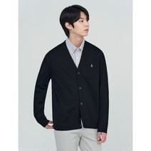 [빈폴] [ESSENTIAL] 블랙 실크 캐시미어 베이직 카디건 (BC215AA035)