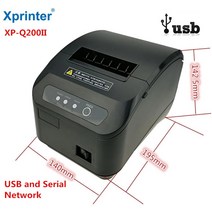 우드락 폼보드 열선 커팅기고품질 원래 자동 절단기 0mm XP-Q200II 열 영수증 인쇄 기계 부엌 또는 대중 음, 01 USB and Serial_03 AU 플러그