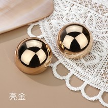 메탈릭 단추 클래식 버섯 버클 라운드 셔츠 가디건 더블 코트 단추, 20mm(3개입), A 황금색