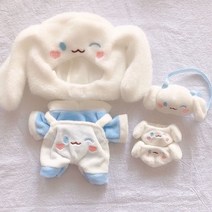 솜인형 봉제 무속성 의상 인형 DIY 아이돌 면 아기 옷 계피 개 아기 옷 정장 20cm 면화 옷 헤드 기어 모자 바지